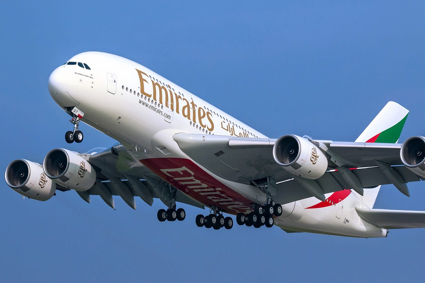 On Friday, September 9, 2022, an Emirates Airbus A380 jumbo jet touches down at Dubai International Airport in Dubai, United Arab Emirates. Emirates, a long-haul airline, revealed on Monday, May 13, 2024, that it made record earnings of $4.7 billion in 2023, the year the airline completely resumed operations following the disruptive years caused by the coronavirus epidemic.