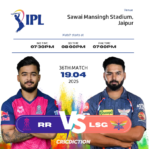 RR vs LSG | 19 April 2025, Jaipur