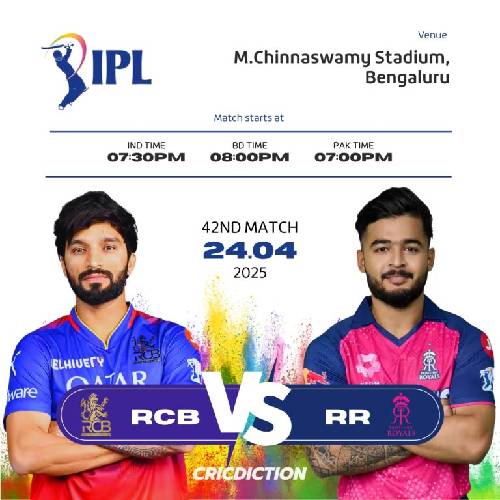 24 Apr 2025: RCB vs RR at M. Chinnaswamy, Bengaluru