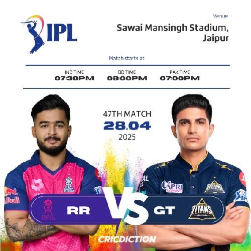 Rajasthan Royals vs Gujarat Titans | Jaipur – 28 April 2025