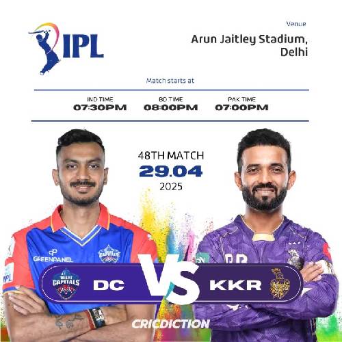 DC vs KKR Preview – Apr 29, 2025, Delhi