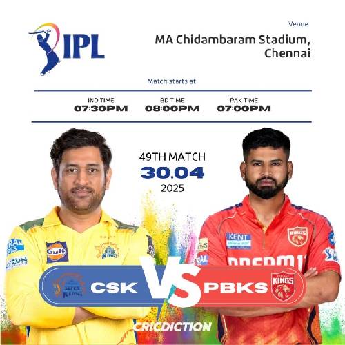 CSK vs PBKS Preview – 30 April 2025, Chennai