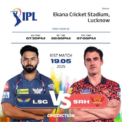 LSG vs SRH – 19 May 2025, Ekana Stadium (Lucknow)