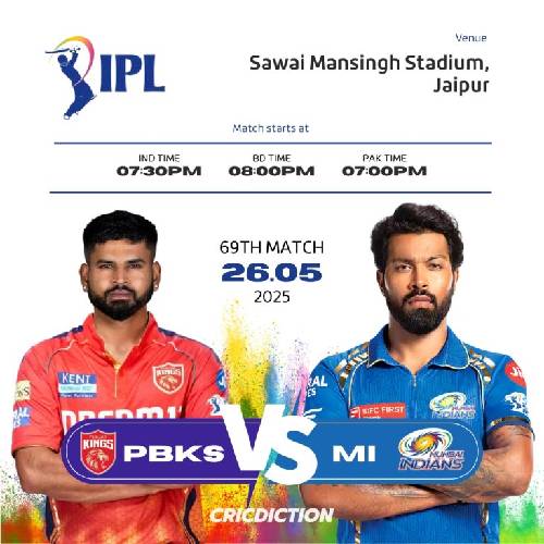 Punjab Kings vs Mumbai Indians | Jaipur, May 26 2025