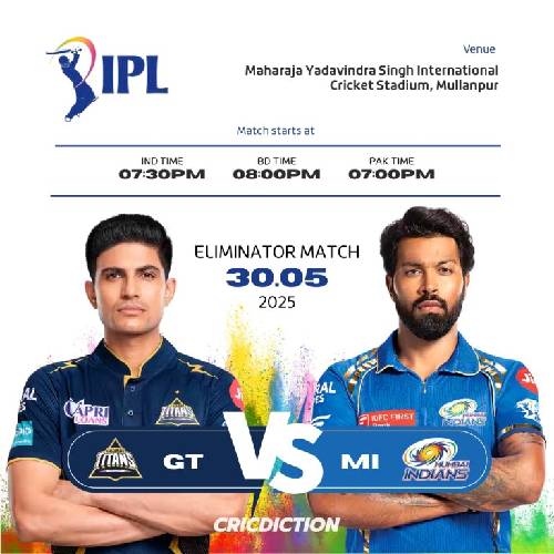 GT vs MI Eliminator | 30 May 2025 · Chandigarh