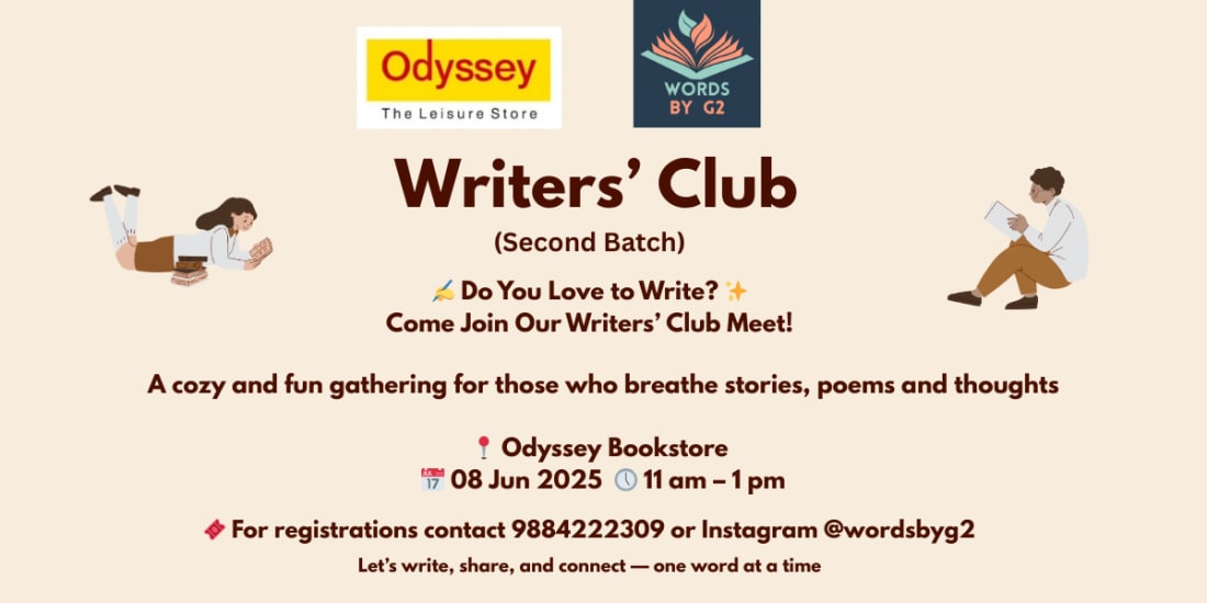 Writers' Club – June 8, 2025 – Odyssey Bookstore, Chennai