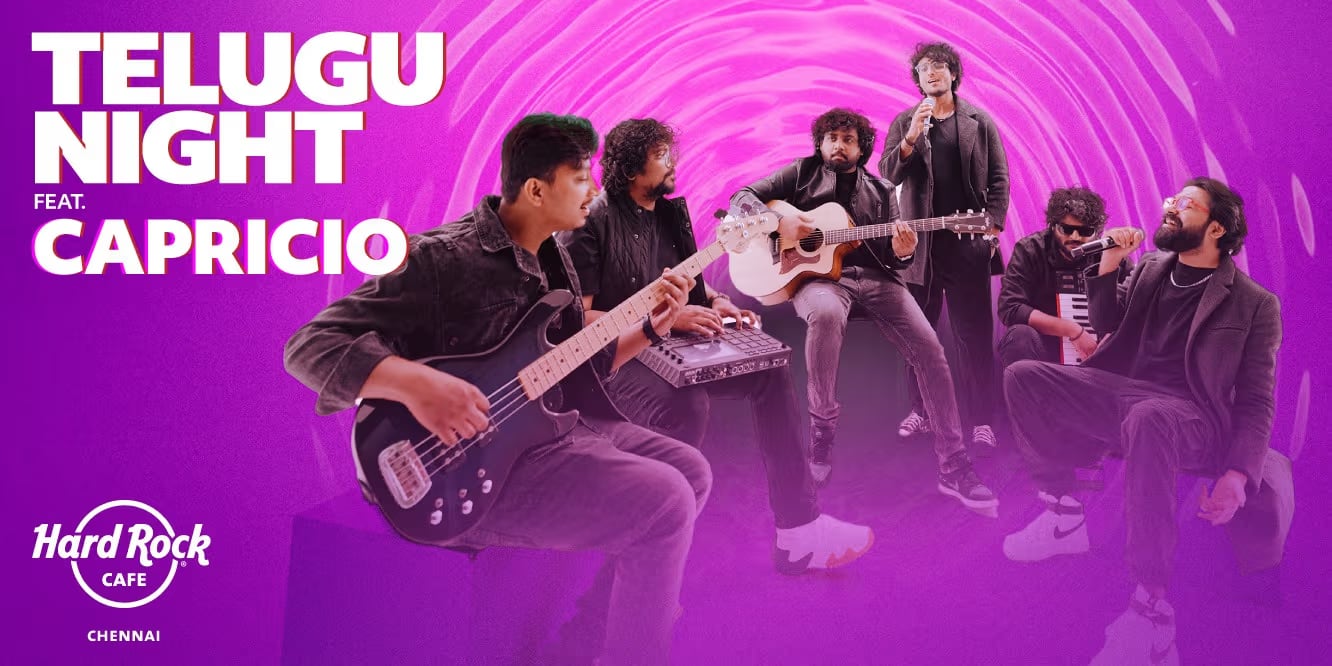 Telugu Night Ft. Capricio | Sep 20, 2025 · Chennai · Hard Rock Cafe