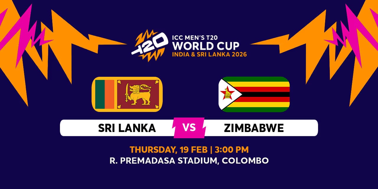 Sri Lanka vs Zimbabwe – 38th Match, 19 Feb 2026, Colombo