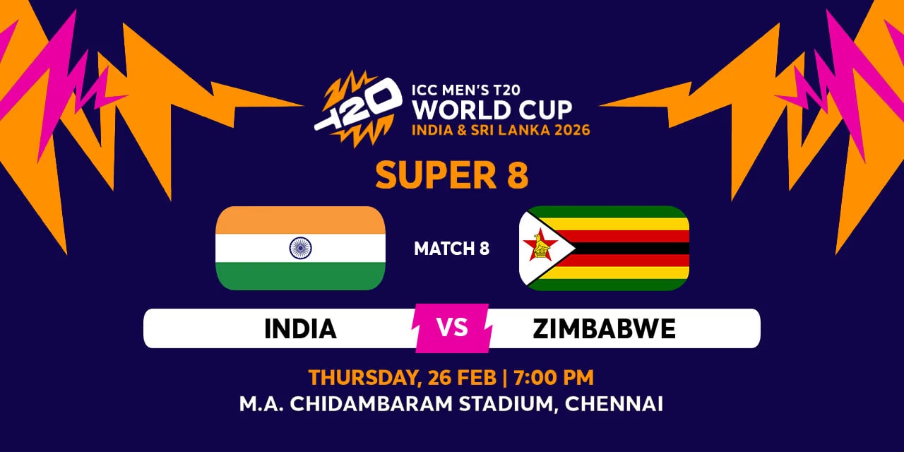 IND vs ZIM – 26 Feb 2026, Chennai