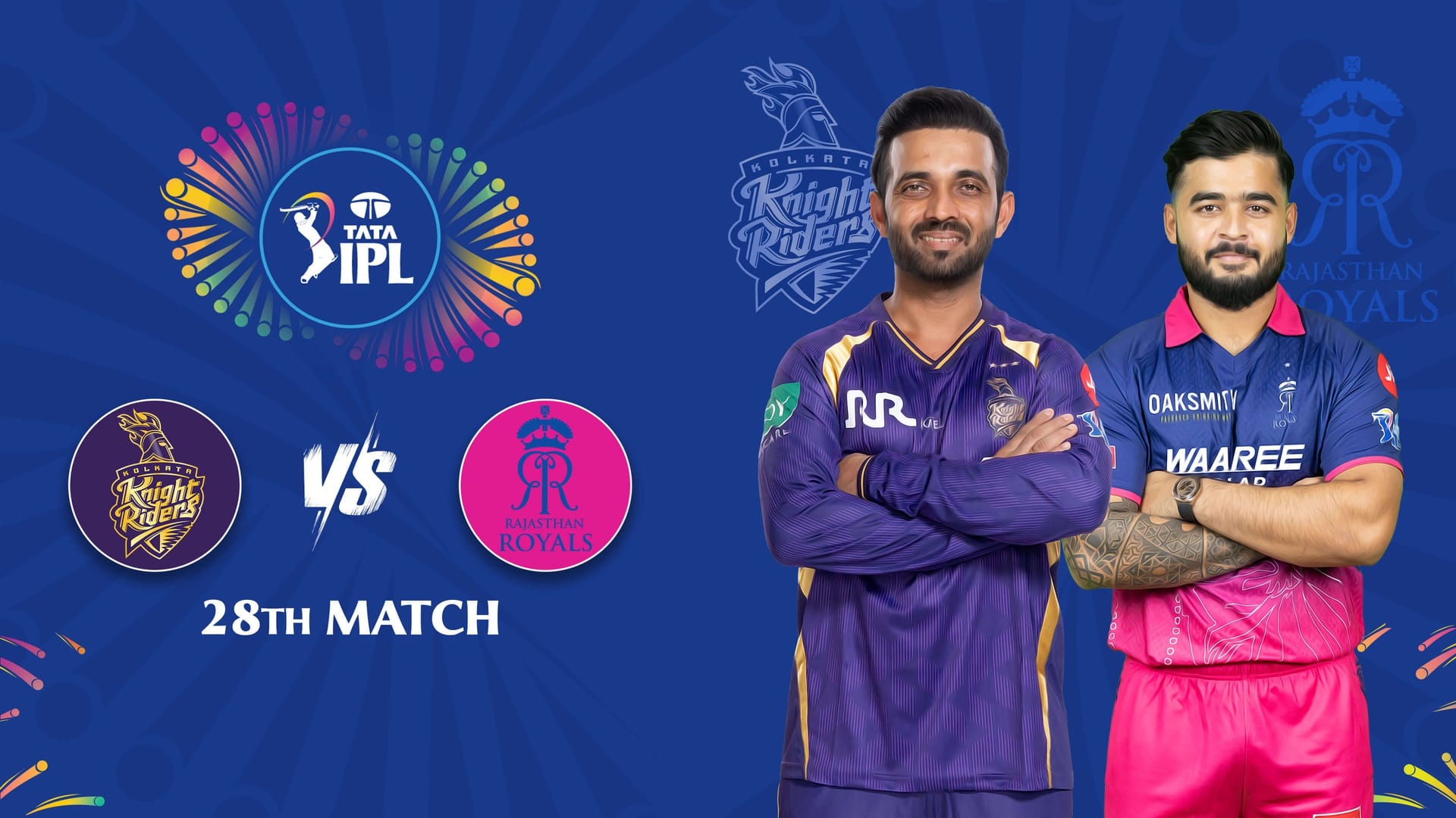 KKR vs RR IPL 2026 Match 28 – Apr 19, 3:30 PM