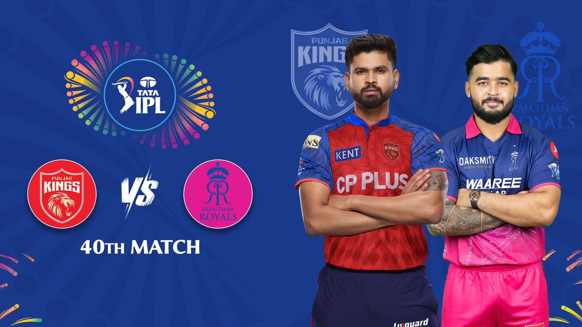 PBKS vs RR IPL 2026 Match 40 – April 28, 7:30 PM