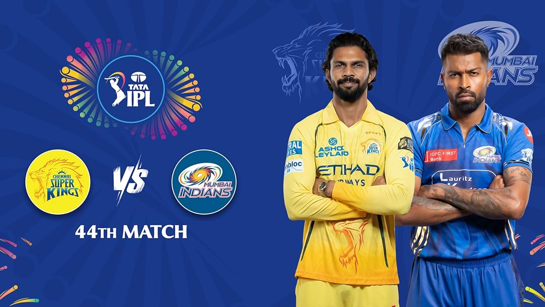 CSK vs MI IPL 2026 Match 44 on May 2, 7:30 PM