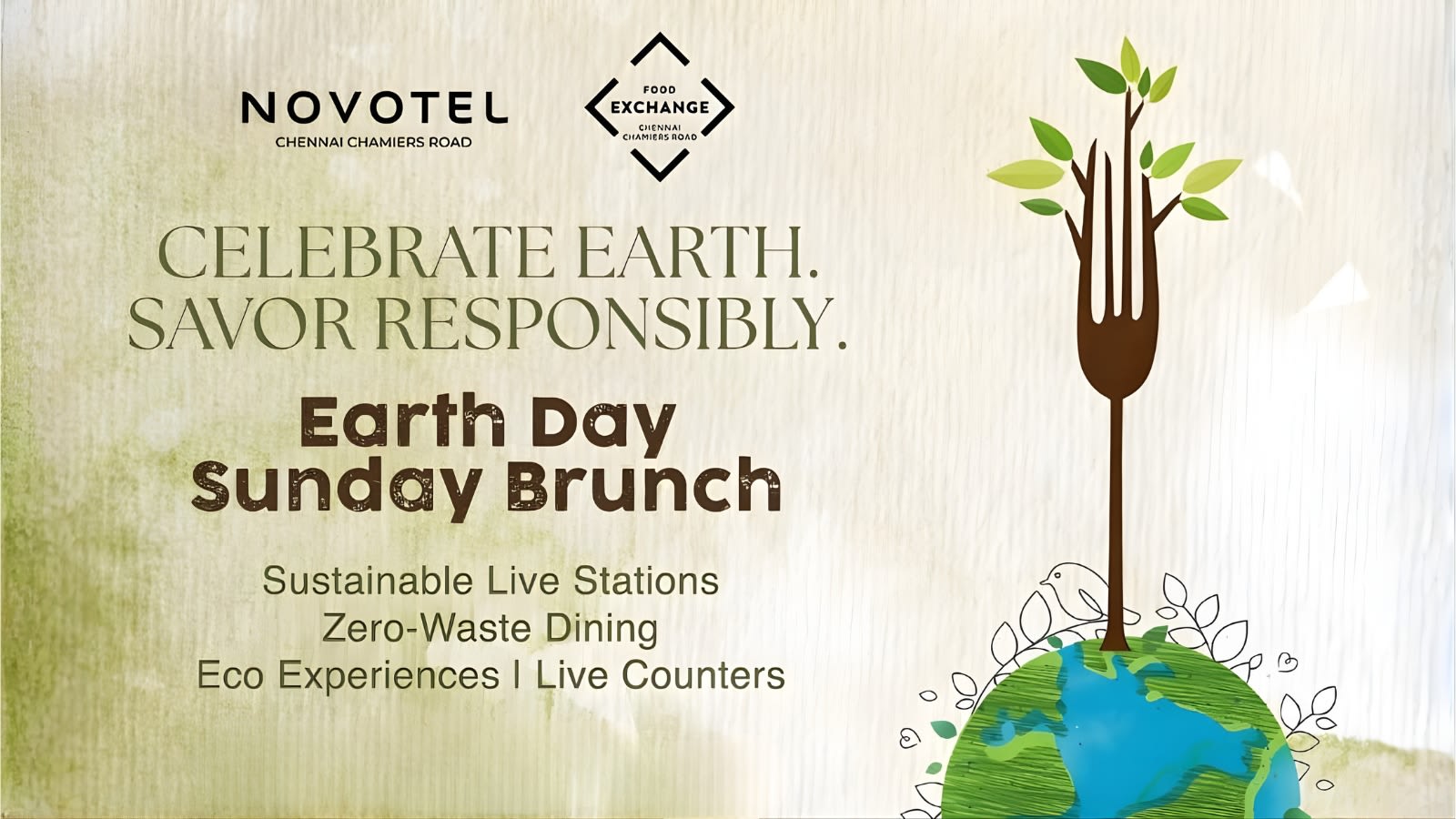 Earth Day Brunch Apr 22 2026 Chennai Novotel
