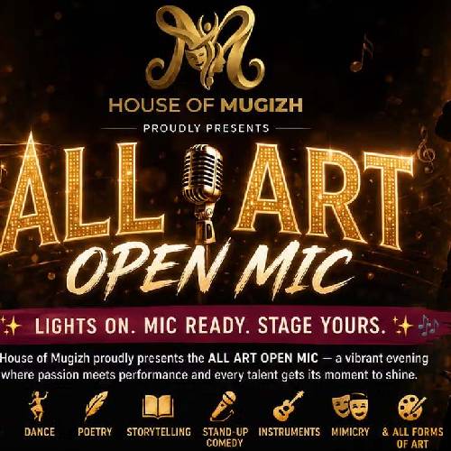 All Art Open Mic Chennai May 23 2026 Jains Nakshatra