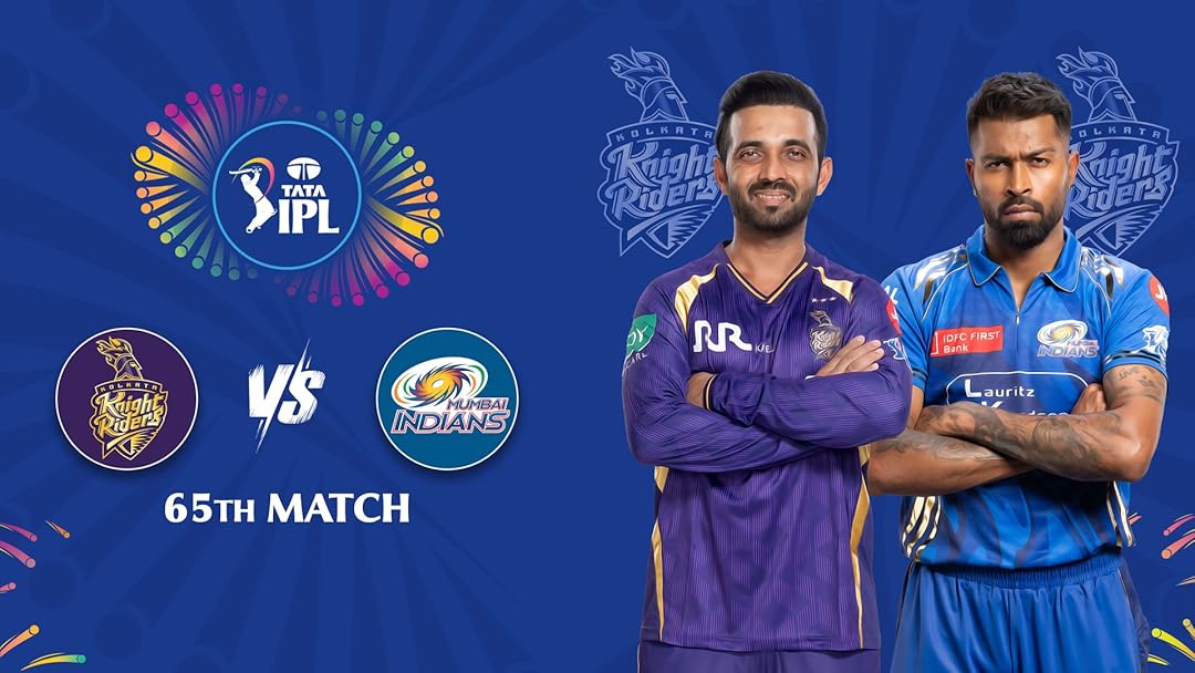 KKR vs MI IPL 2026 Match 65 – May 20, 7:30 PM