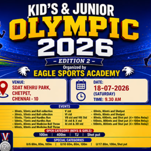 Kids & Junior Olympic 2026 Chennai – July 18 Sports Event