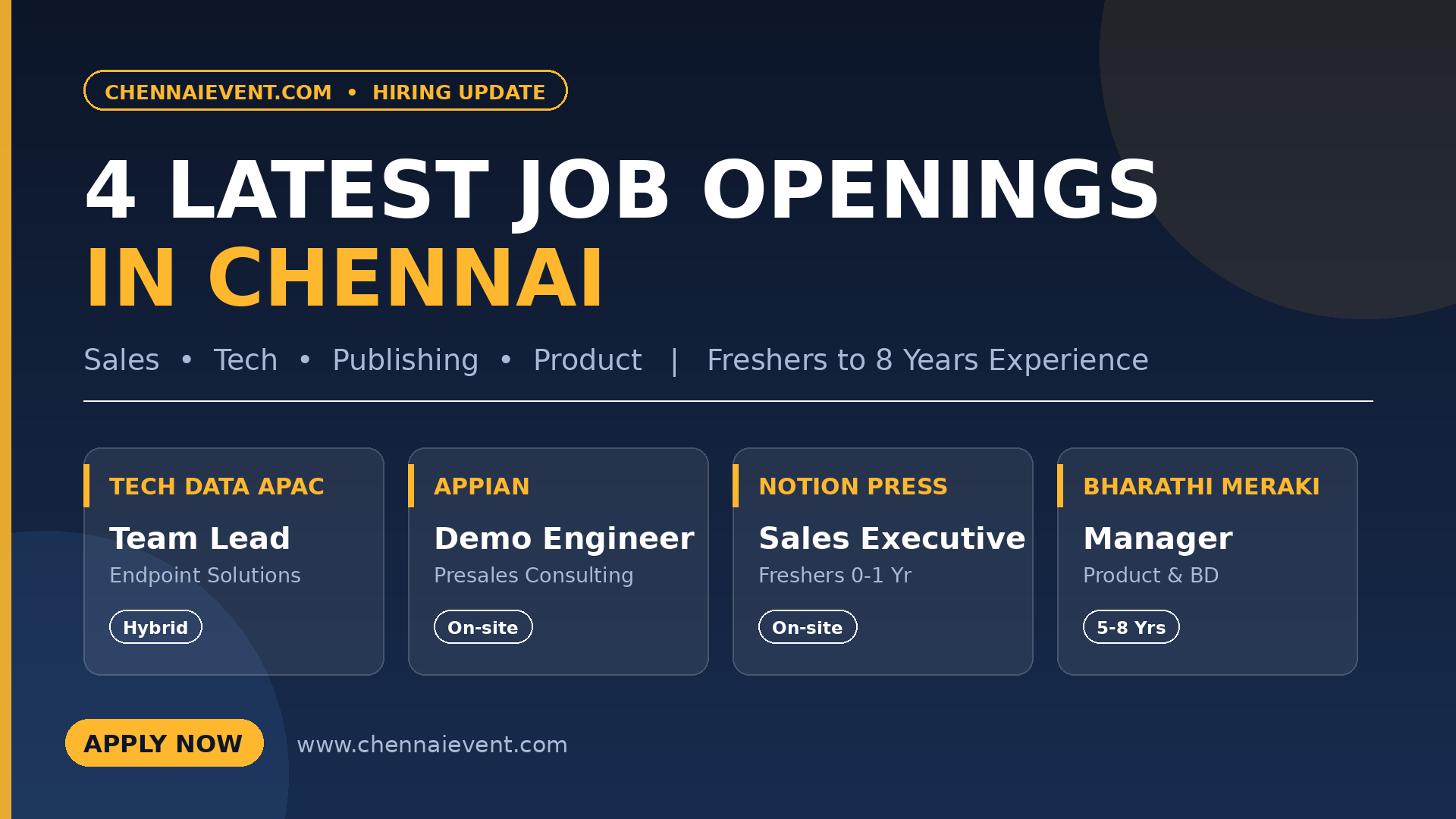 job openings in Chennai
