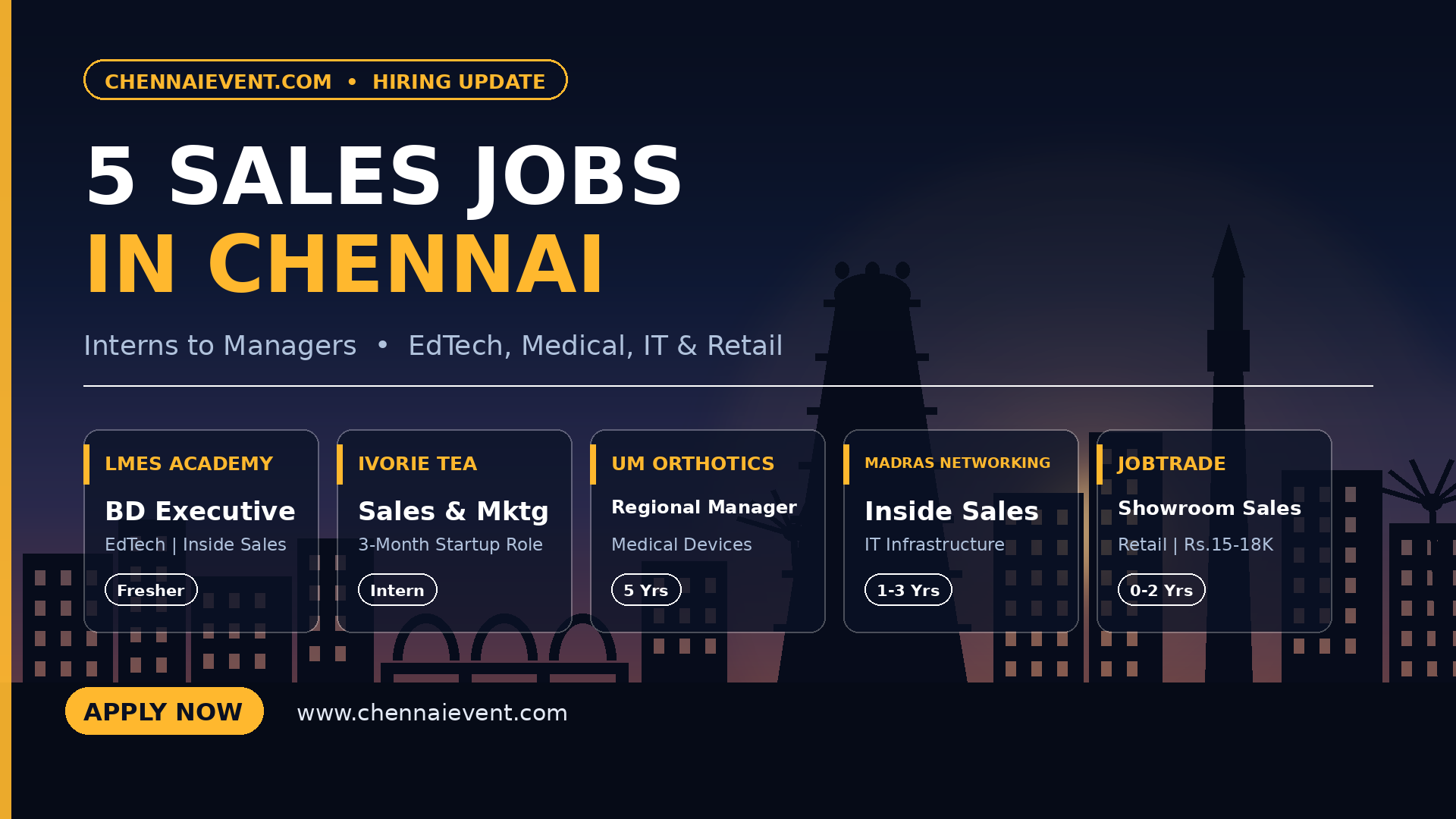 sales jobs in Chennai