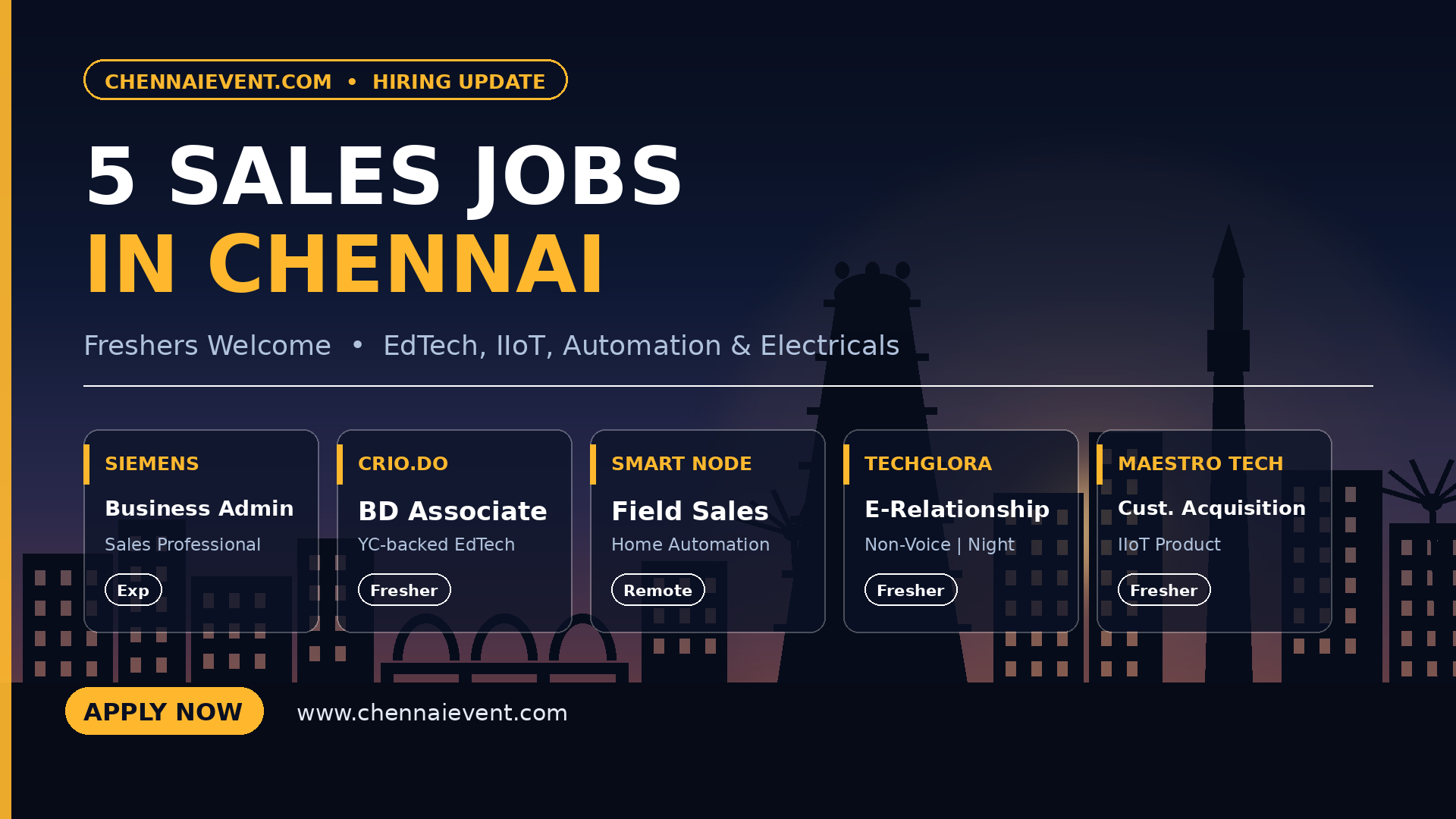 sales jobs in Chennai